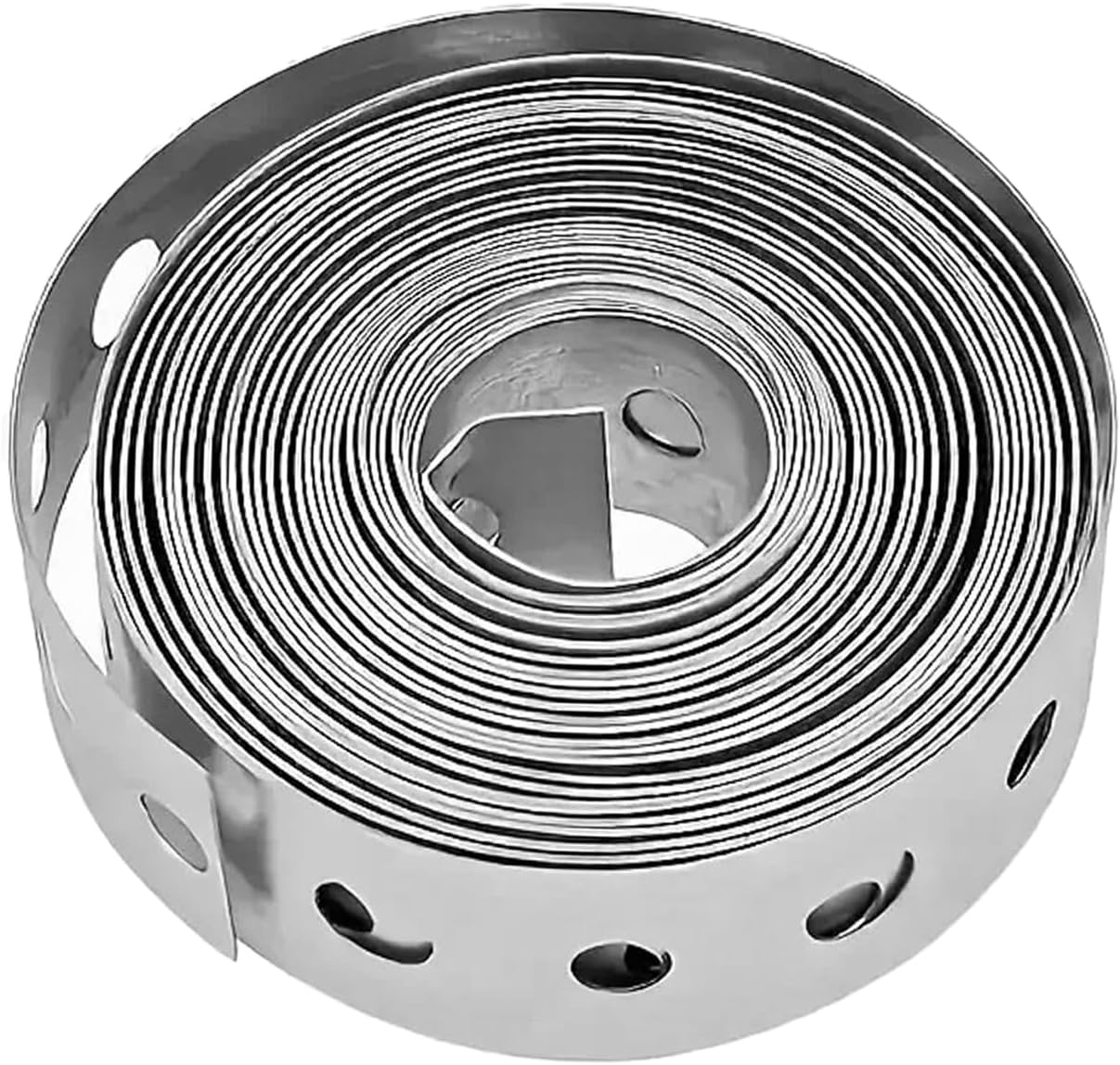 Metal Strips with Holes – 2 Rolls Galvanised Steel Fixing Strap with Perforated Design – 3/4 Inch 10 FT Metal Banding for Fence Brackets – Hanging Strapping for Plumbing and DIY Projects