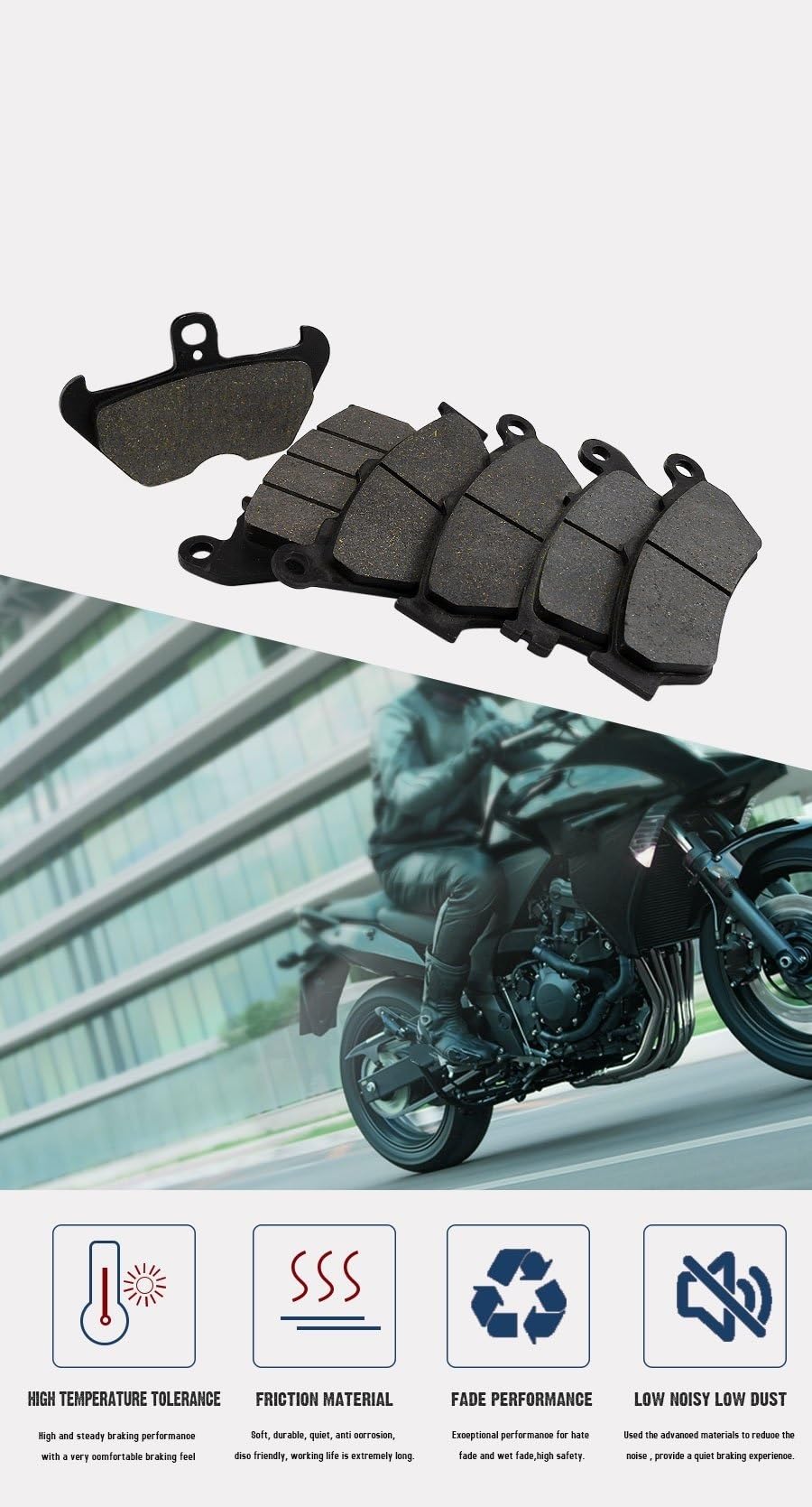 Amazon | オートバイフロントリアブレーキパッド に適合するZX1100 に