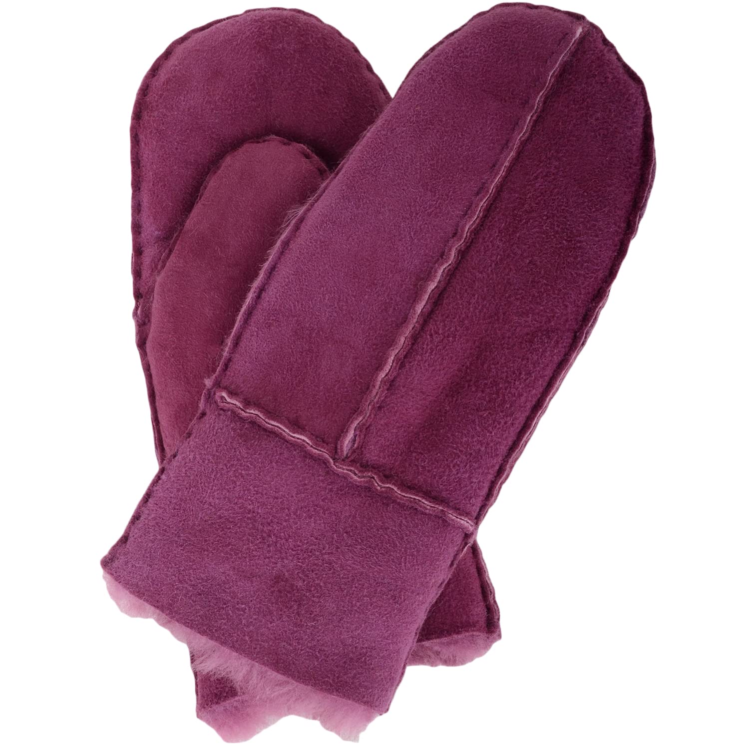 SNUGRUGS Kids Sheepskin Mittens - One Size - Purple