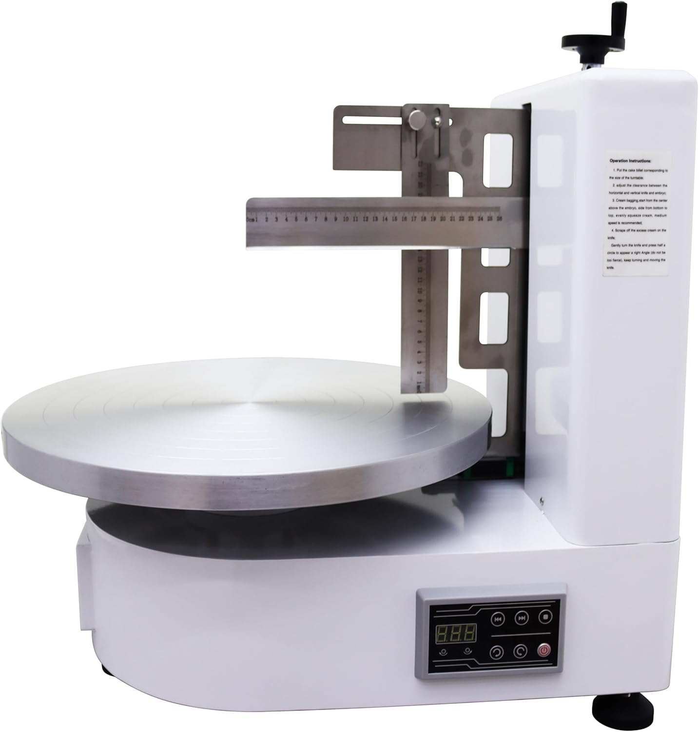Cake Cream Coating Smearing Spreading Machine Decorating Scraping Triangle Bottom White 4-12 Inch 200W
