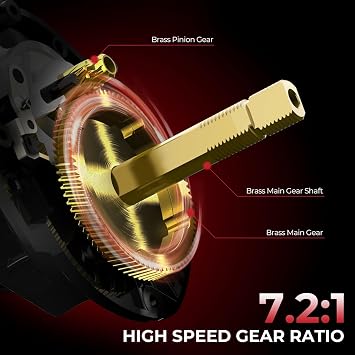 KastKing Royale Legend II Twin Tip Fishing Rod and Reel Combo, 7.2:1 Gear Ratio, Right Hand Casting Reel, 7'3'' MH Power Casting Rod