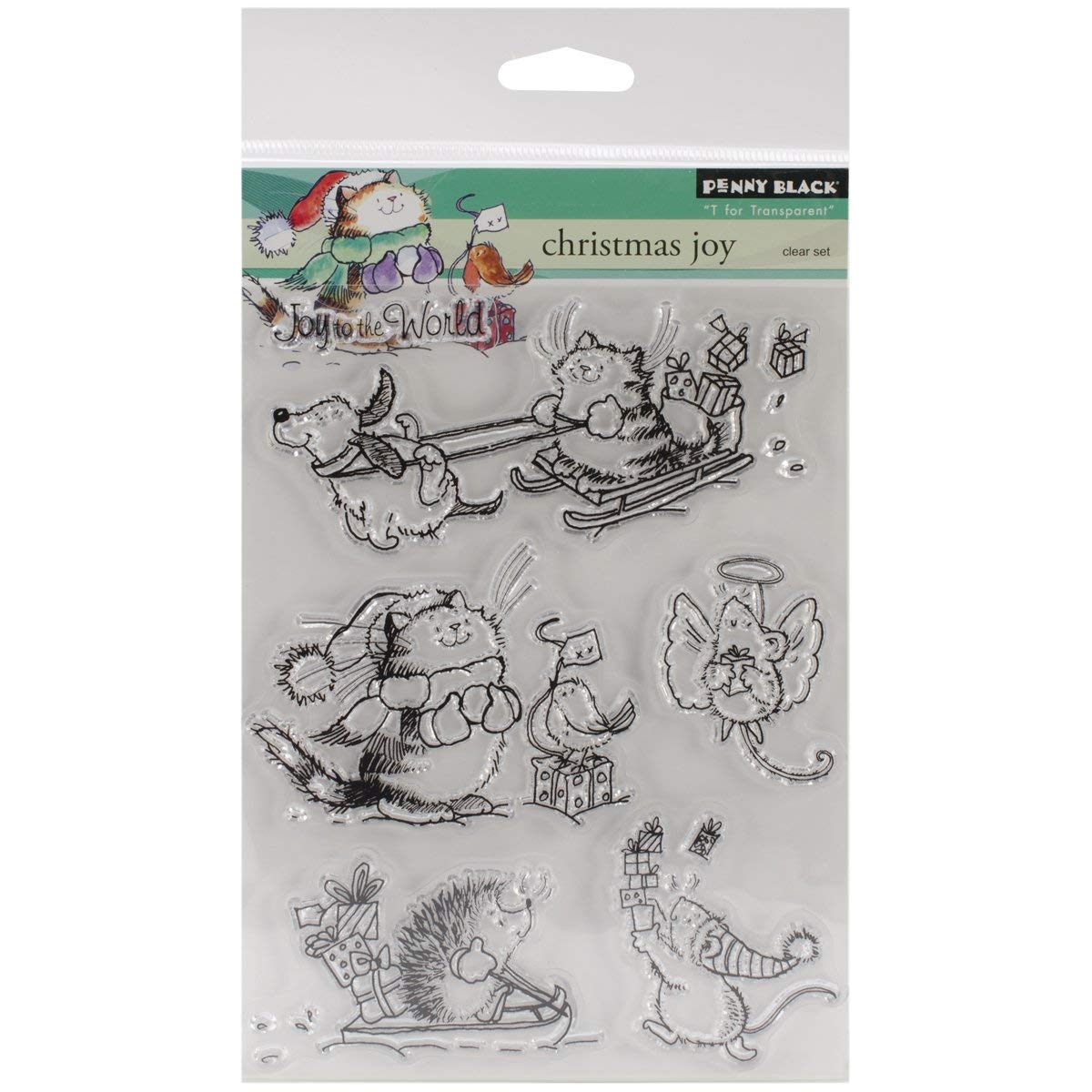Penny Black Black Penny Rubber Clear Stamps 5-Inch X 6.5-Inch Sheet-Christmas Joy