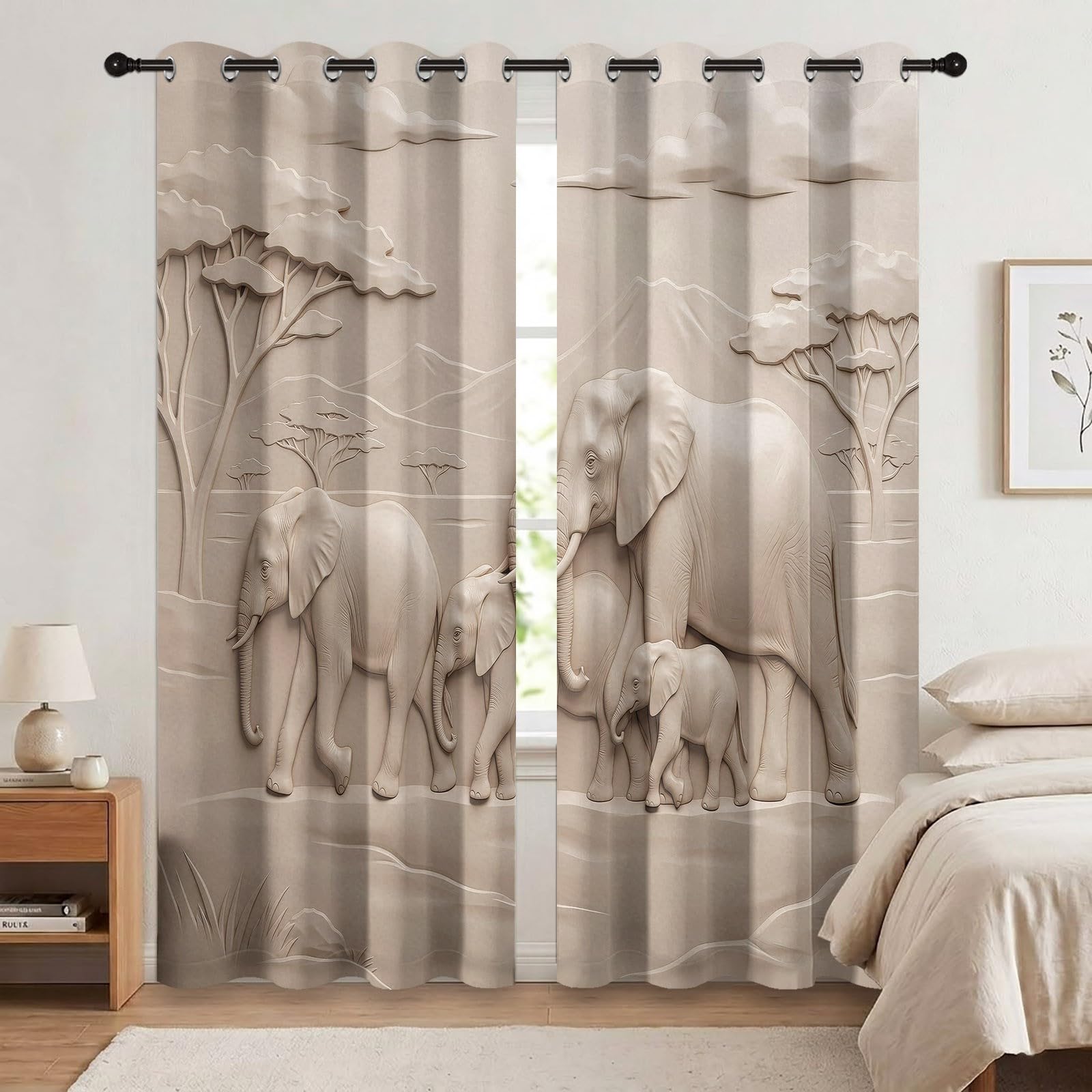 Tende oscuranti Animali Art Marrone