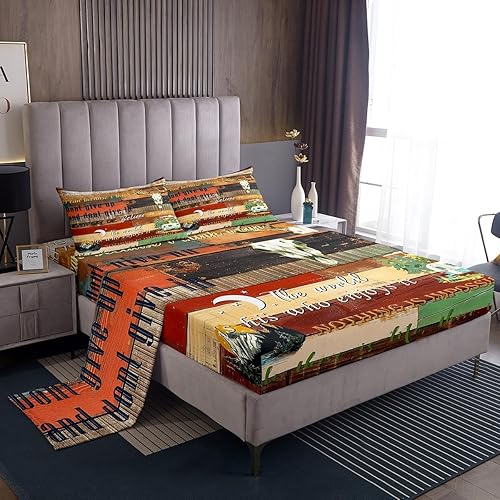 Vista 7 de Erosebridal Juego de sábanas de Happy Camping King, accesorios para cámper para niños, adolescentes y adultos, sábana bajera ajustable de dibujo