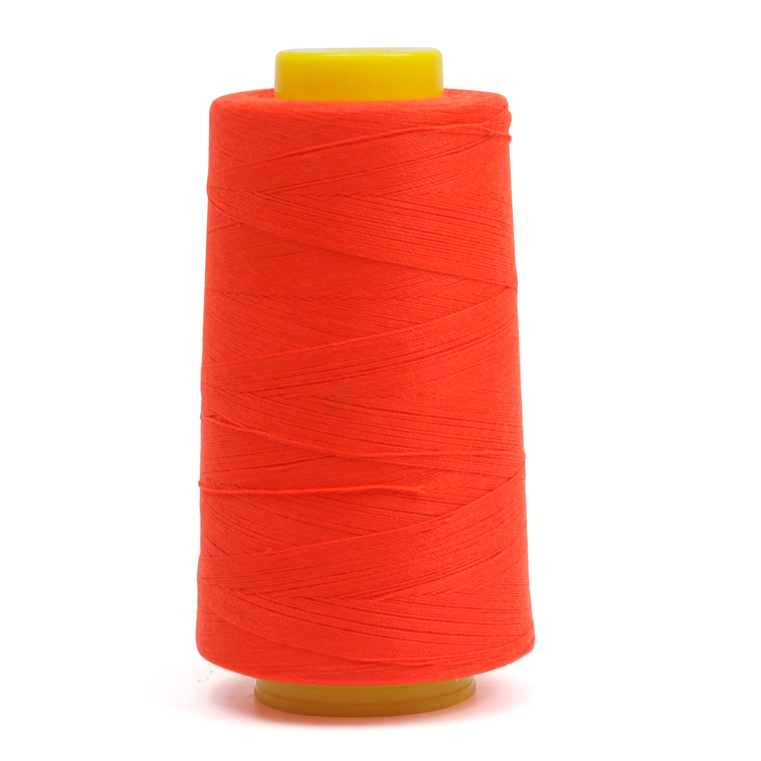 Photo 1 of 1500 Yards Jean Thread for Sewing Machine, Denim Thread 20s/2 Heavy Duty Strong Thick Bonded Cone Spools for Blue Jeans Shoes Bag Canvas Leather Nylon Hand Sewing 100% Polyester (Orange)