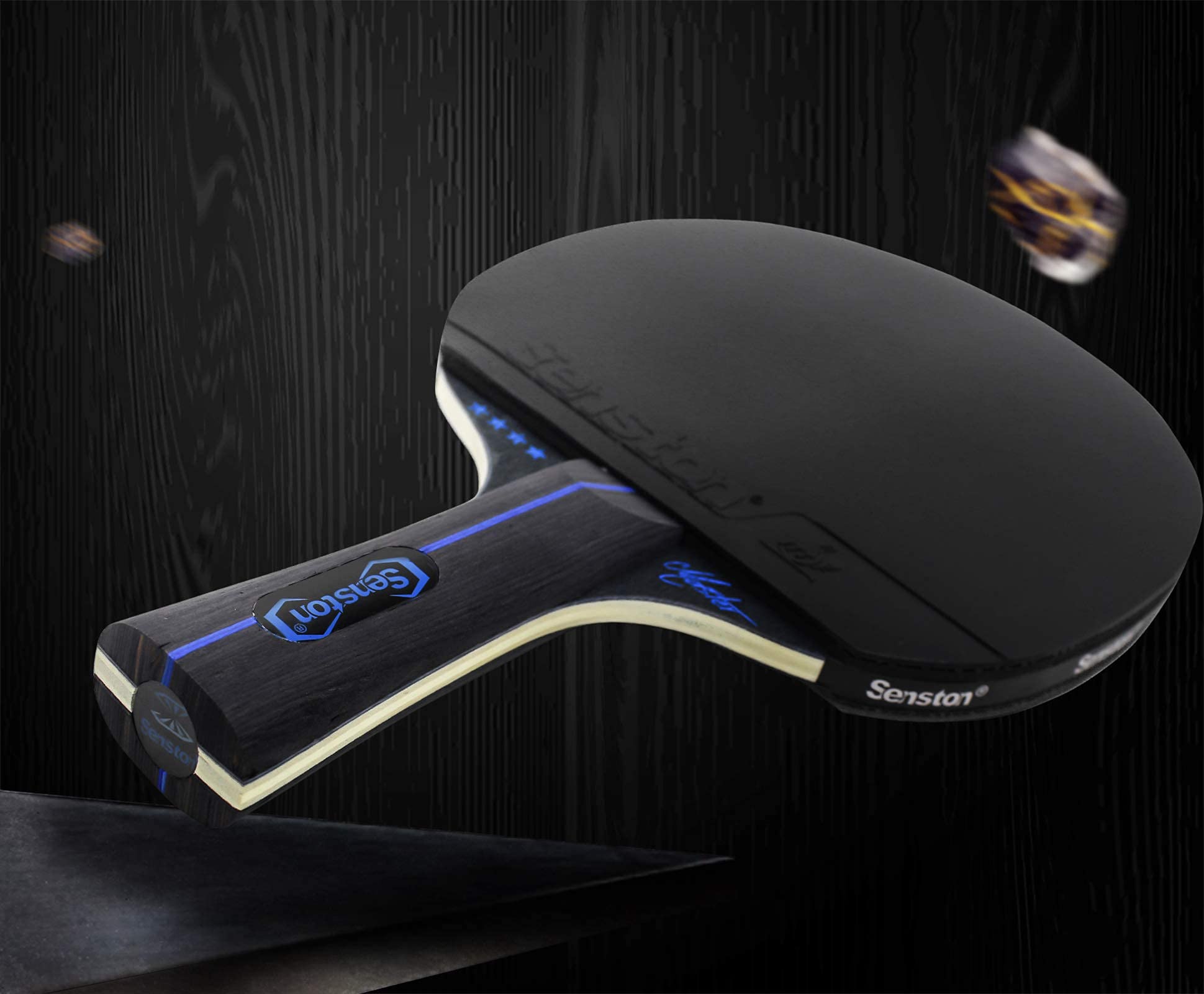 Senston Raquette ping Pong Professionnel, balles de ping-Pong, 2 Raquettes de Tennis de Table et 3 balles