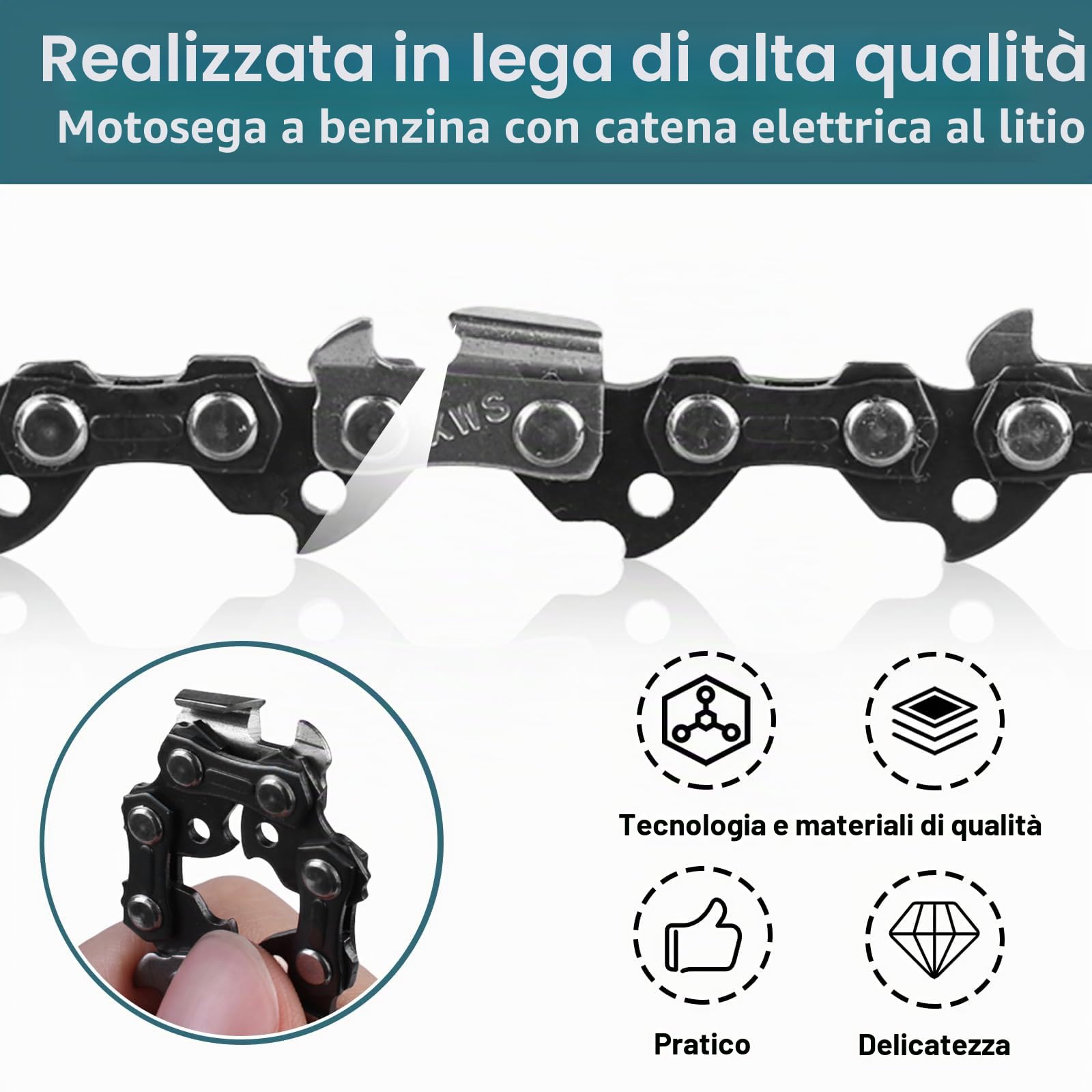3 catene per motosega Makita DUC254Z, LP 40, 1,1 mm, a batteria a basso ritorno, 10 pollici, catena di ricambio Einhell-GE-LC