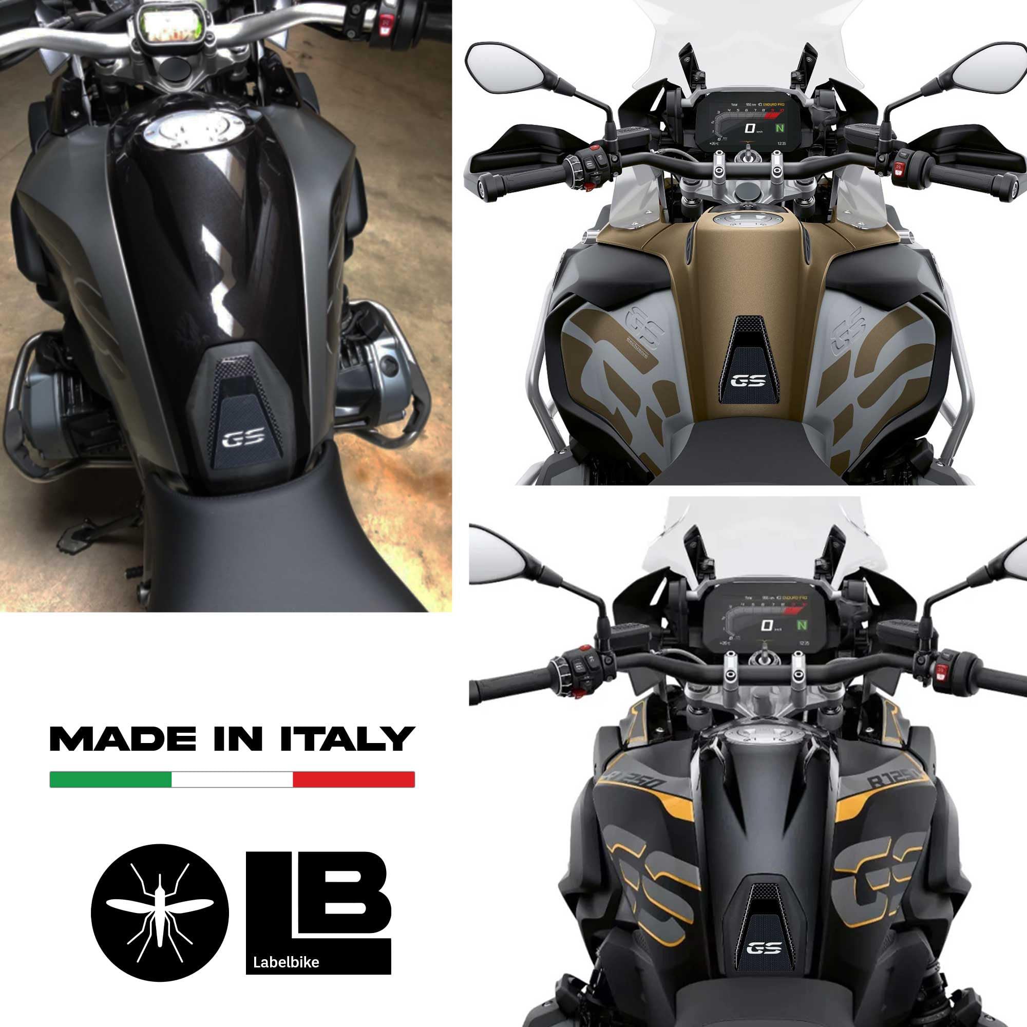 labelbike - Naklejka 3D z żywicy Dekoracyjna i Ochronna na Zbiornik Motocykla kompatybilna z BMW GS R1200-R1250