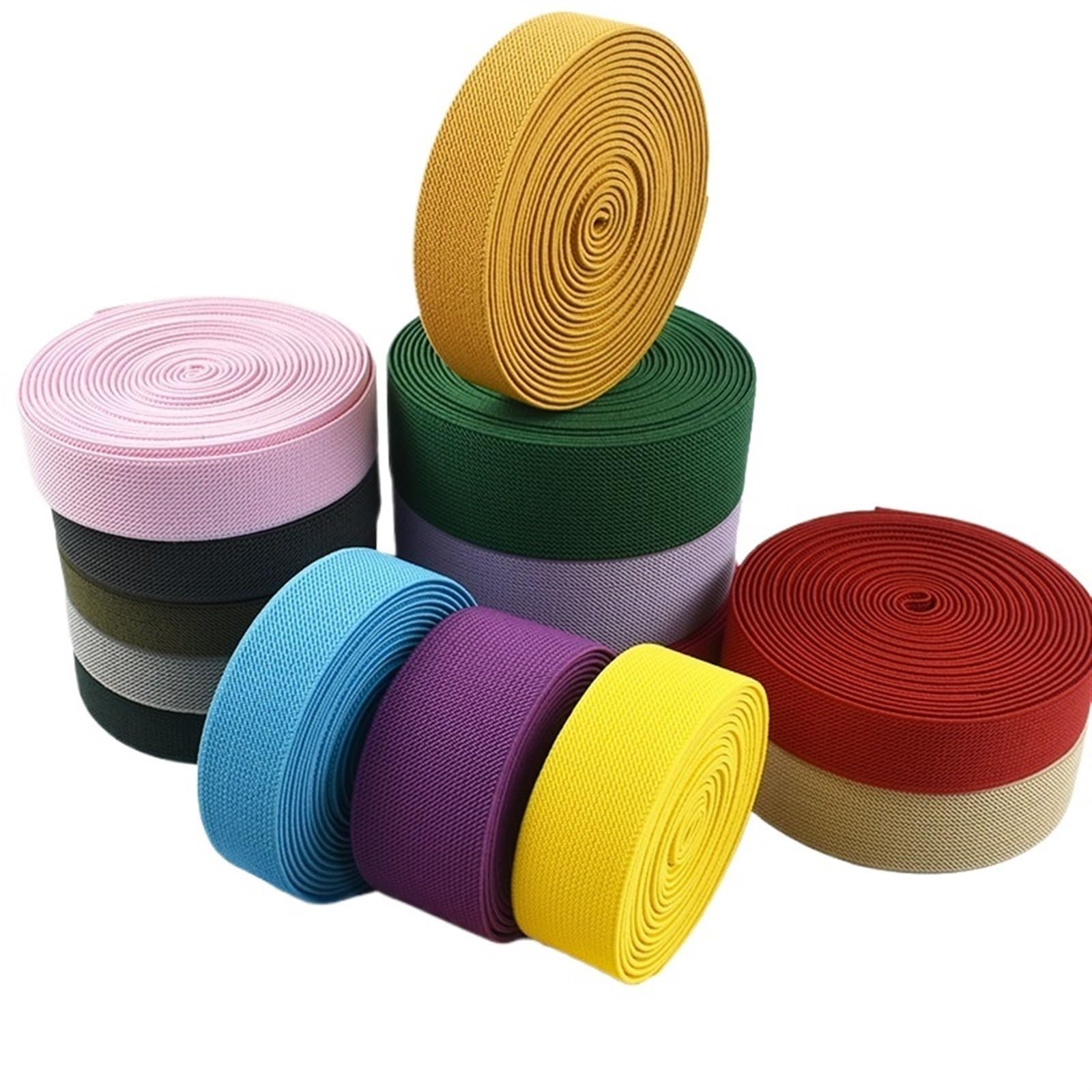 5 Meter 10–50 mm Nähen elastische Bänder Unterwäsche Hosen Taille Gummiband Stretch Strap Gurtband Gürtel Bänder DIY Bekleidungszubehör für Näharbeiten(Rose red,5METERS_50MM)