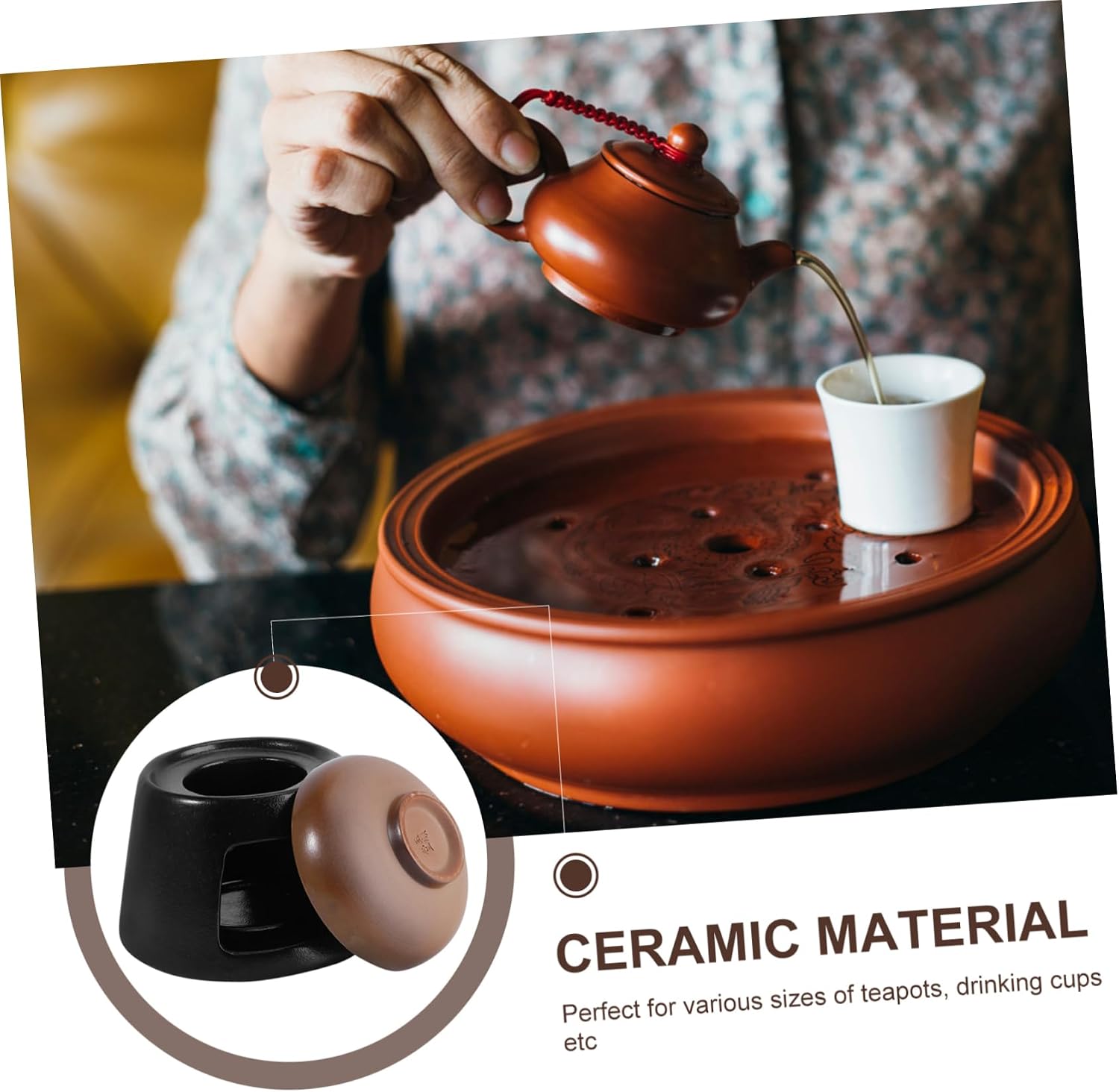Tea Stove Warmer Ceramic Tea Warmer Teapot Candle Holder Pot Wax Heater