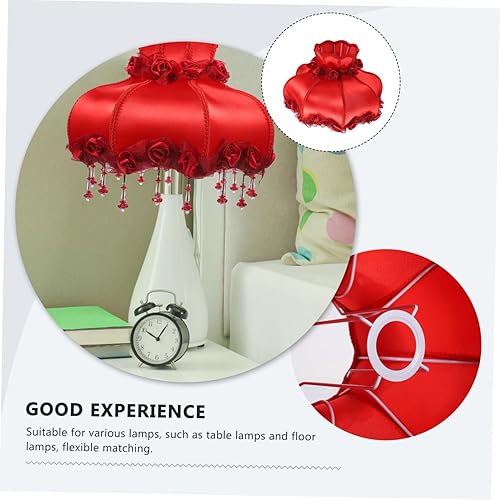 Miniatura 4 de Housoutil Pantalla de lámpara retro europea para casa de campo, accesorio de pantalla de lámpara bohemia, pantalla rústica, pantalla de lino,