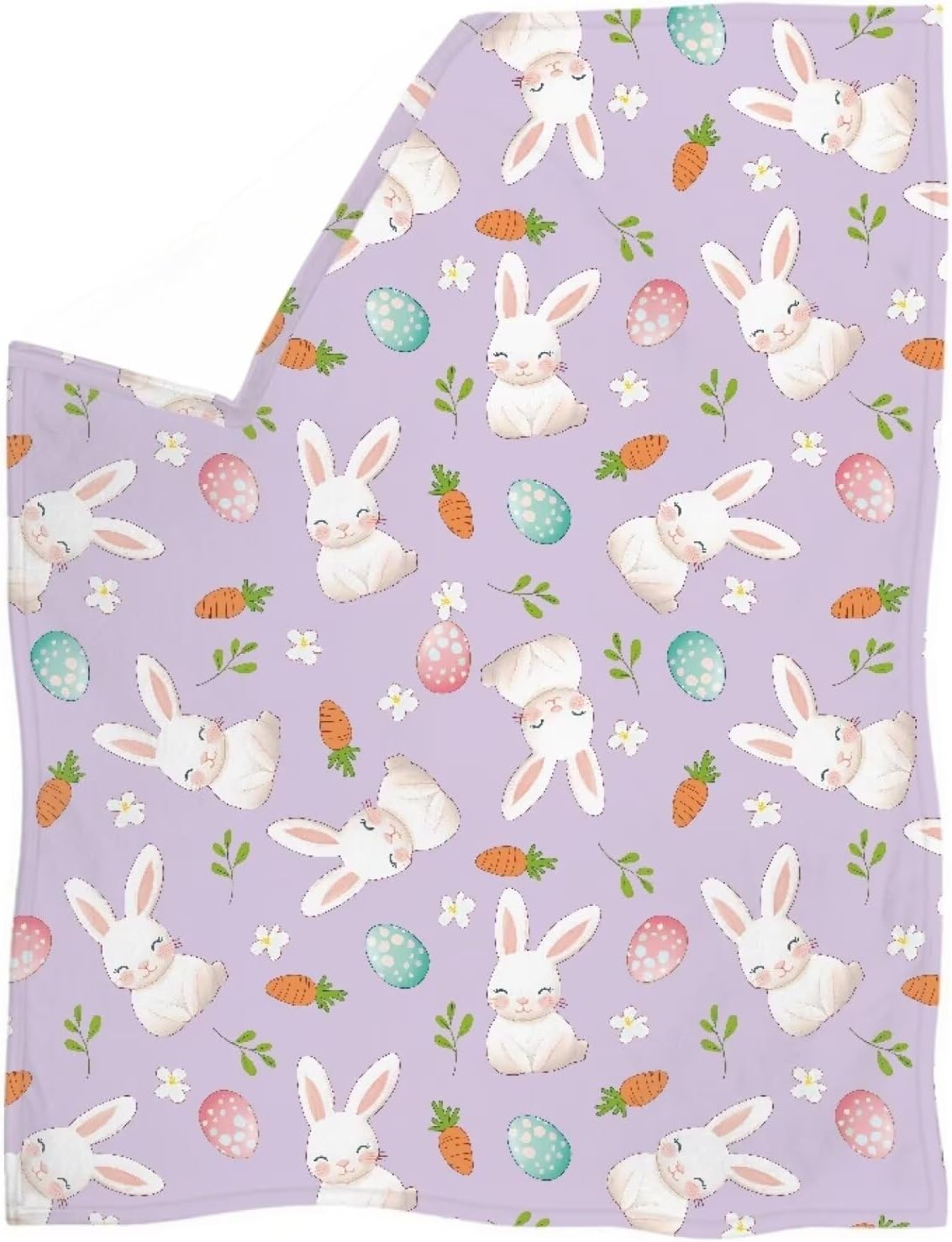 Easter Blanket Cute Bunny Throw Blanket for Bed Sofa Couch, Baby Blankets for Girls Plush Bed Throw Blanket Universal Furniture Decor Accessories