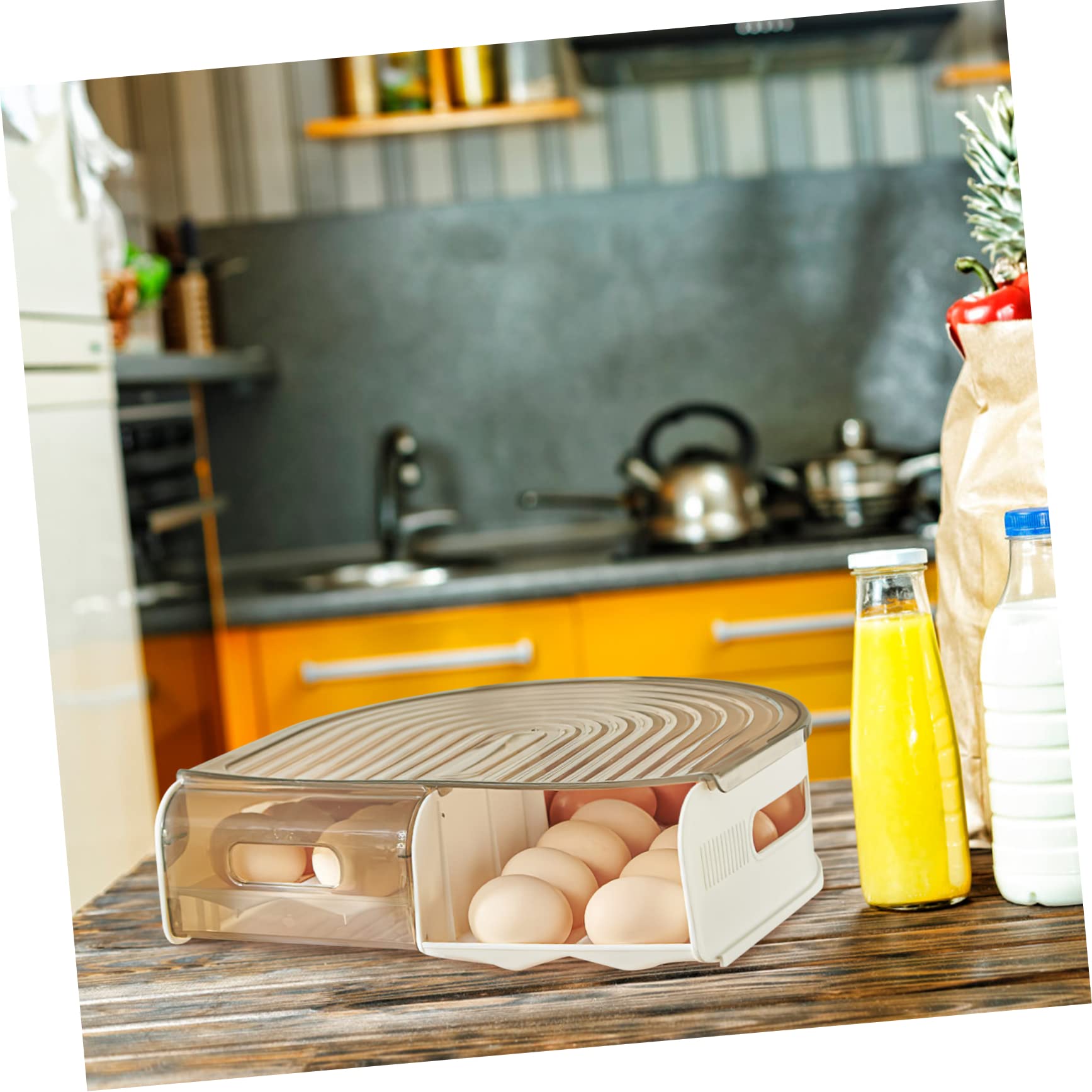 Homoyoyo Organizador Huevos Frigorifico Bandeja de Huevos Resistente al Desgaste y Caja de Multifunción para Uso Doméstico y Almacenamiento Seguro