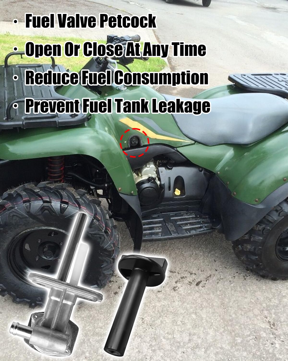 Amazon.com: Fuel Valve Petcock with Lever Screw Fit for Kawasaki