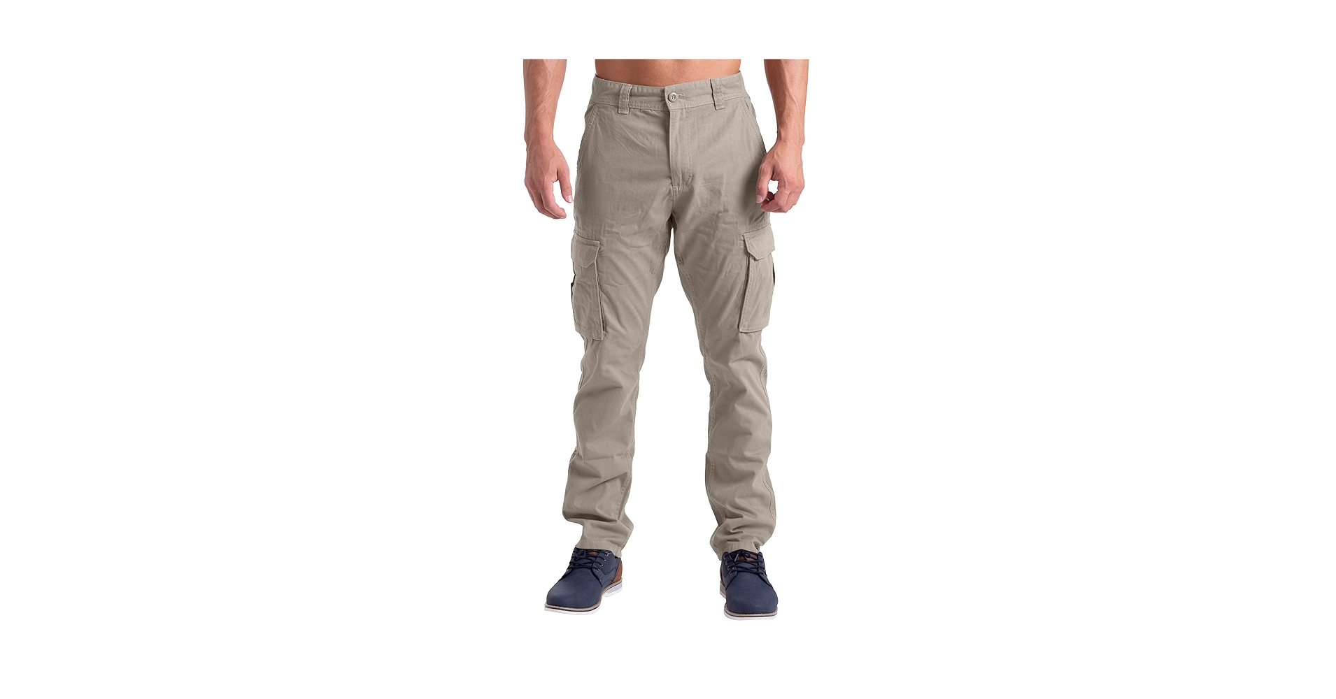 WESTACE Mens Cargo Pants Casual Regular Fit 100% Cotton