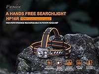 Vista 3 de Fenix HP16R - Linterna frontal recargable, foco de 1250 lúmenes, reflector de 400 lúmenes y luz roja con organizador Lumentac AA