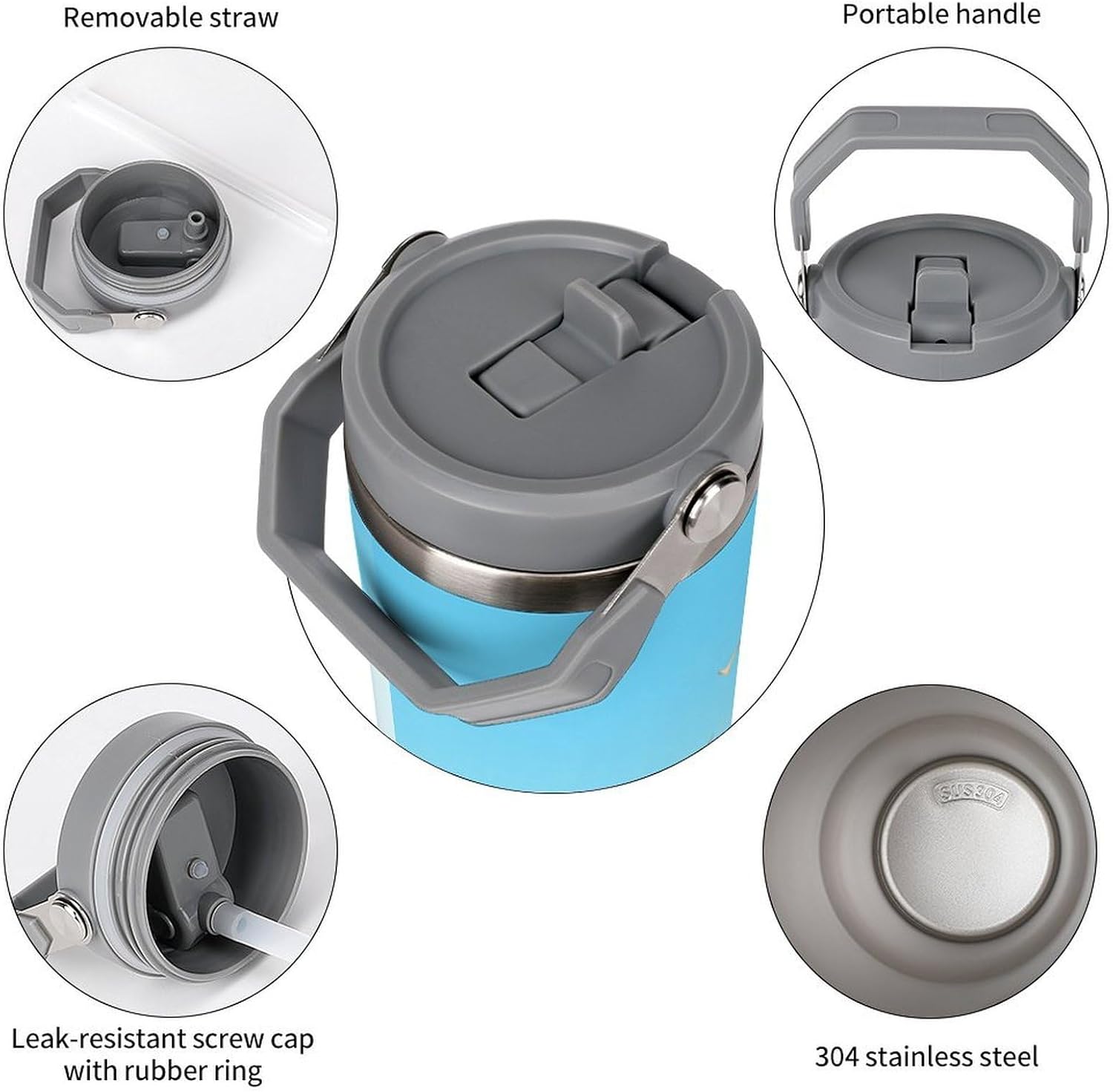 30 Oz Insulated Mug with Handle Lid And Straw Explorer Camel Pattern Large Metal Sports Bottle Great for Gifts Parties Office Coffee