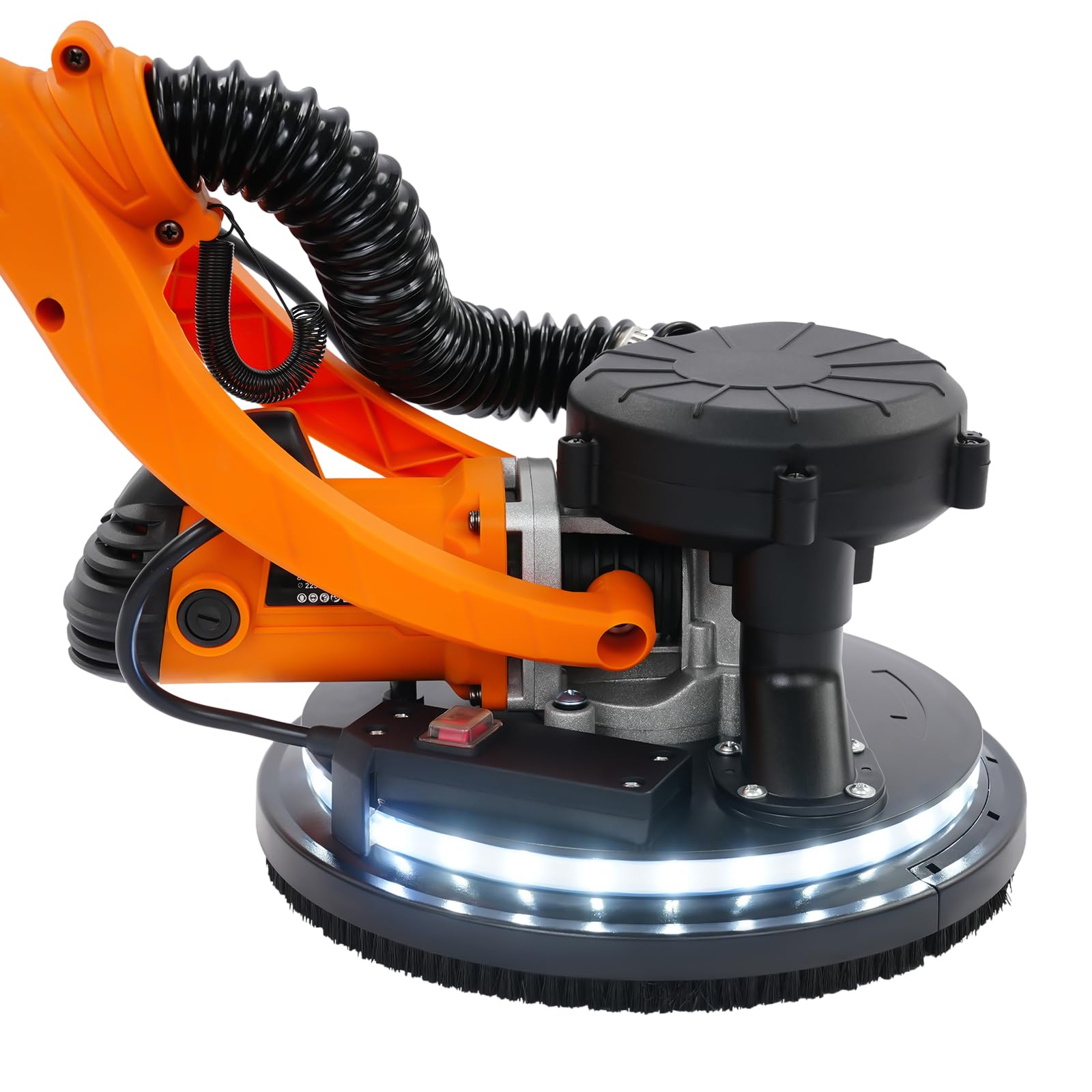 Lijadora de pared en seco, 750 W, lijadora de pared con disco abrasivo de 225 mm, 6 velocidades variables de 800 – 1800 rpm