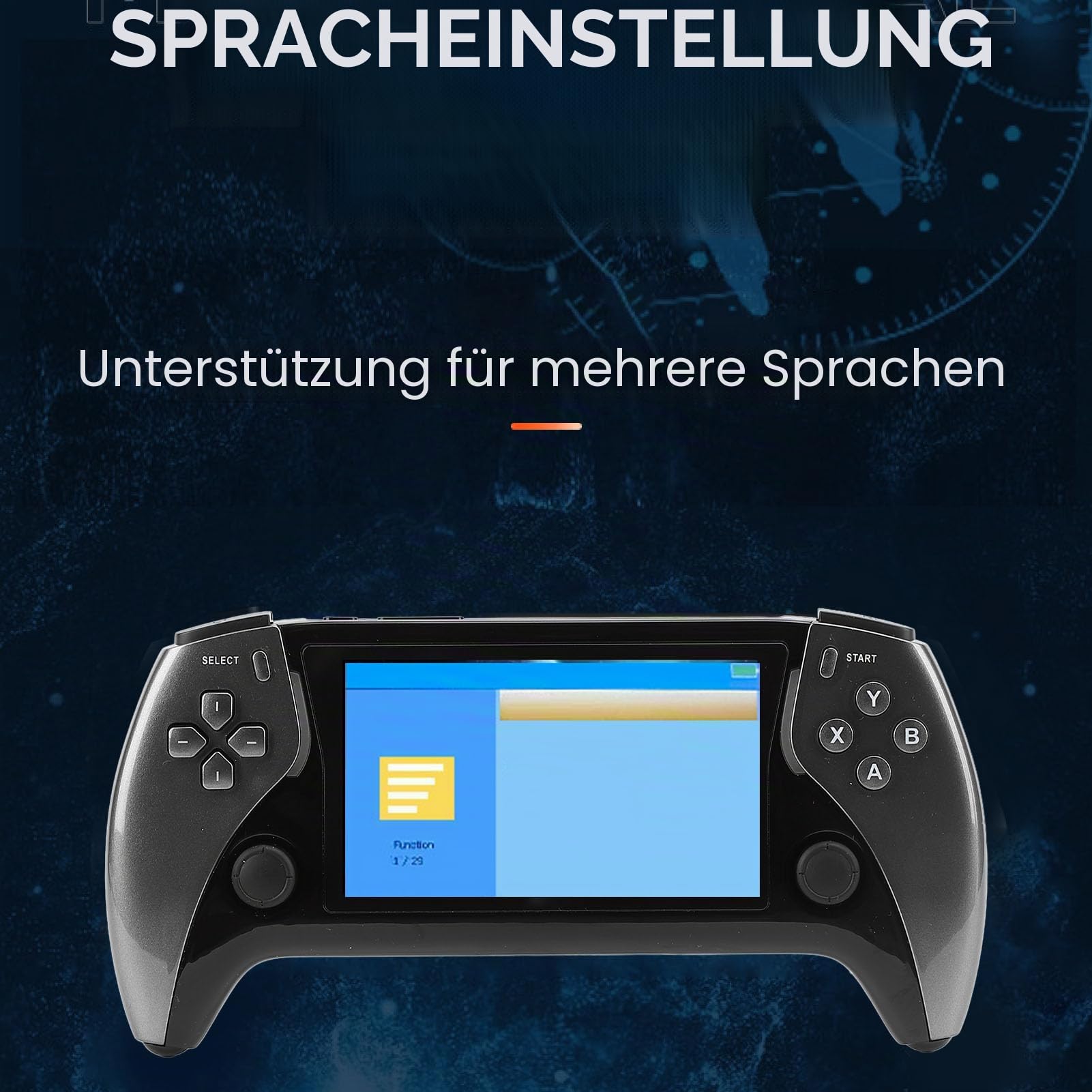 Handheld-Retro-Spielekonsole, 4,3 Zoll IPS 800 x 480 Bildschirm, Quad-CPU ATM 7051 DDR3, 2 GB ROM, 8 GB, unterstützt 11 Emulatoren, tragbare Spielekonsole für Erwachsene, Ki (Grad)