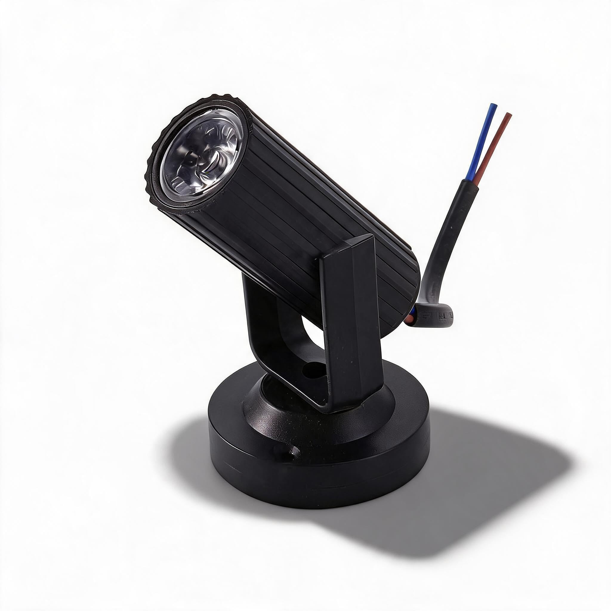 GarveeMore LED Mini Cabinet Spotlight for Counter & Showcase Lighting – Wall & Stair Accent – 85-265V – Black Shell – White Light