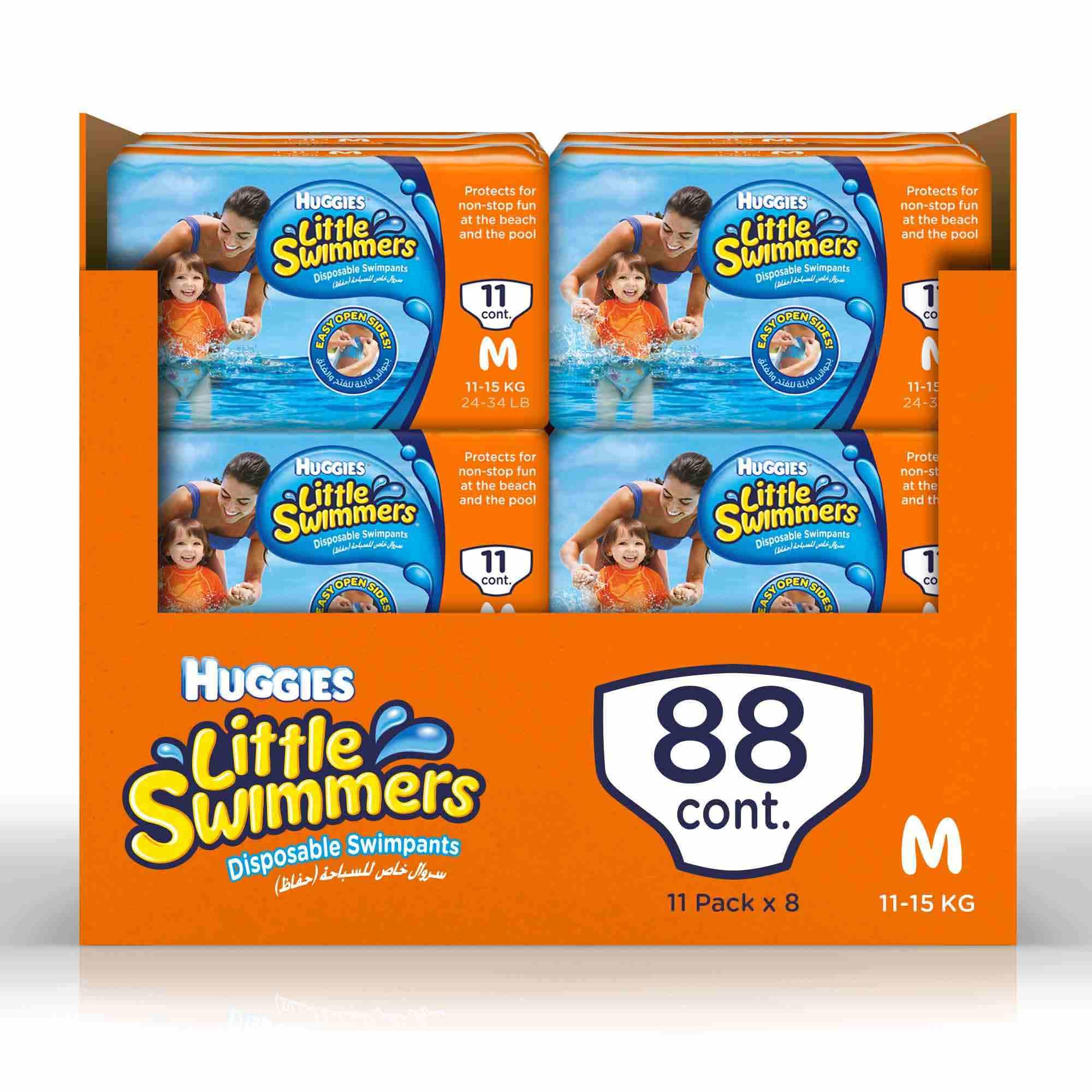 HUGGIES LITTLE SWIMMER, Swim Pants Diaper, Size Medium, 88