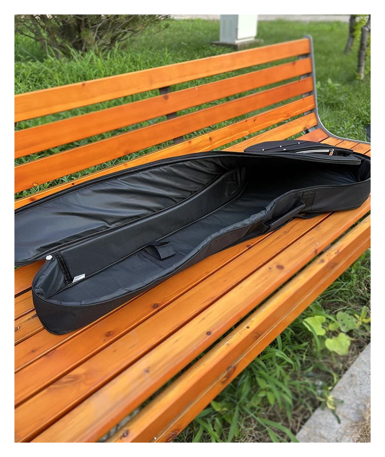Funda para banjo Estuche for Banjo de tela Thi Ox, correa doble for exteriores, impermeable, 4 cuerdas, 5, bolsa for instrumentos, instrumento Musical cuero PU(Black B)