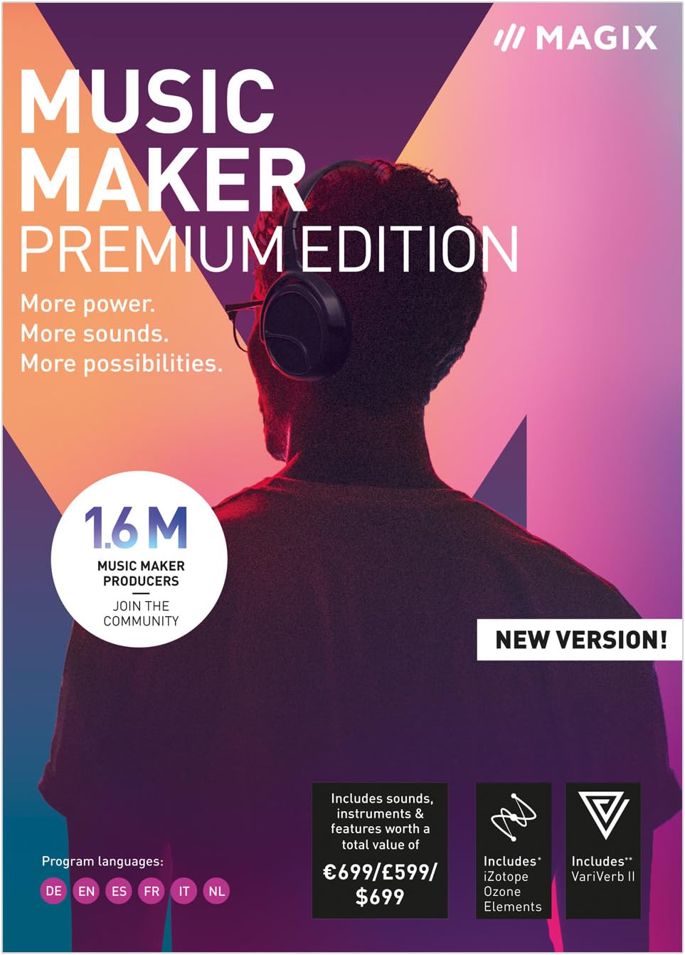 MAGIX Music Maker – 2019 Premium Edition – Our Most Popular Music Making Program! More power. More loops. More creative possibilities. [Download]