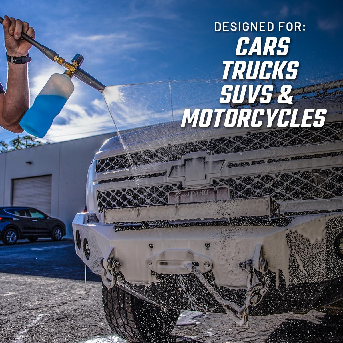 Slick Products Hybrid Ceramic Wash & Wax Super Concentrate – Extra Thick Foaming Car Shampoo & Motorcycle Wash Soap with Wax Protection – Perfect for Foam Cannon – 128 oz.