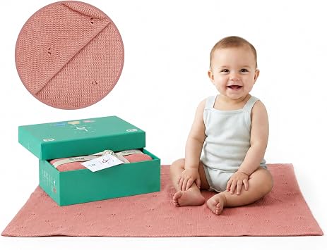 Pointelle%100 Tencel Bebek Battaniyesi 76,2 x 101,6 cm, G l, Oeko-Tex Sertifikal ,  peksi Yumu ak  rg , Termal D zenleyici Kundak ve Yeni Do anlar i in Alma Battaniyesi