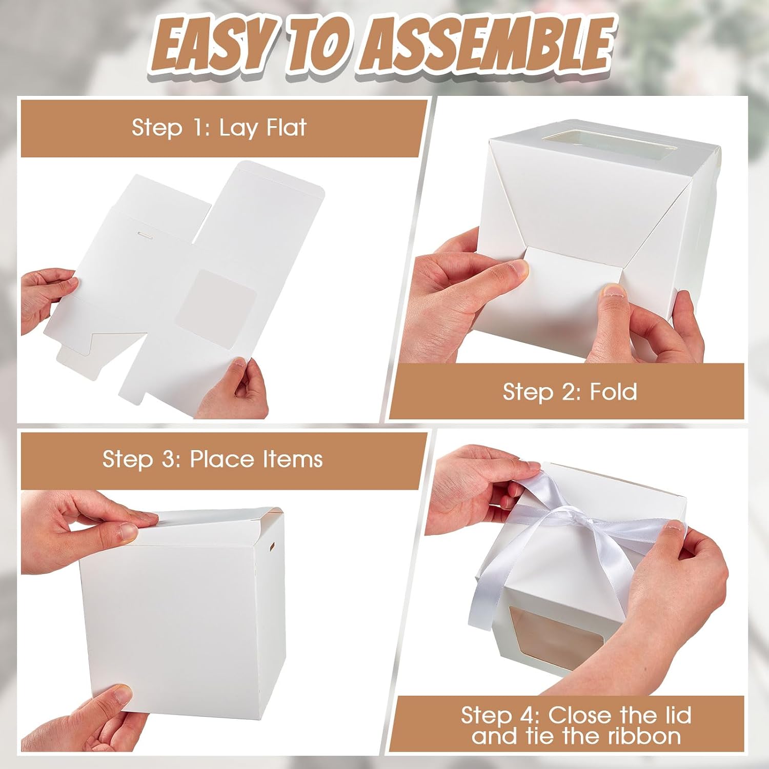 Yeaqee 50 Pcs Sublimation Mug Boxes for Gift Coffee Mug Boxes Bulk Transparent Gift for 11oz 12oz 15oz Blanks Cups Baby Shower Wedding Party Favor (Clear)
