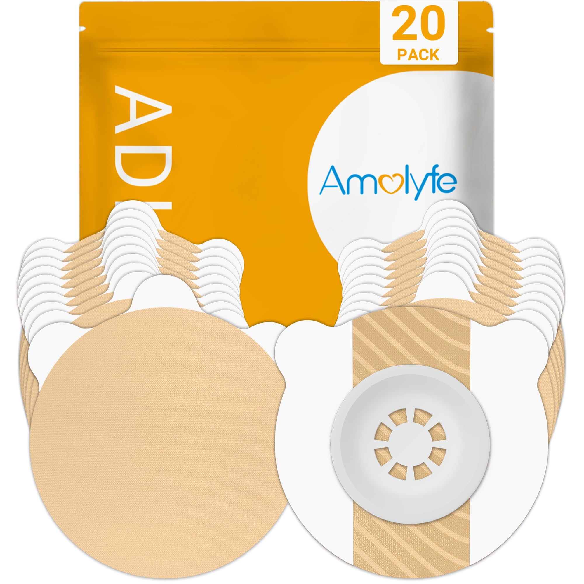 Libre - 3 fundas impermeables para sensores, paquete de 20 fundas Freestyle Libre 3 Plus, a prueba de golpes con tapa dura, parches adhesivos médicos CGM impermeables, transpirables