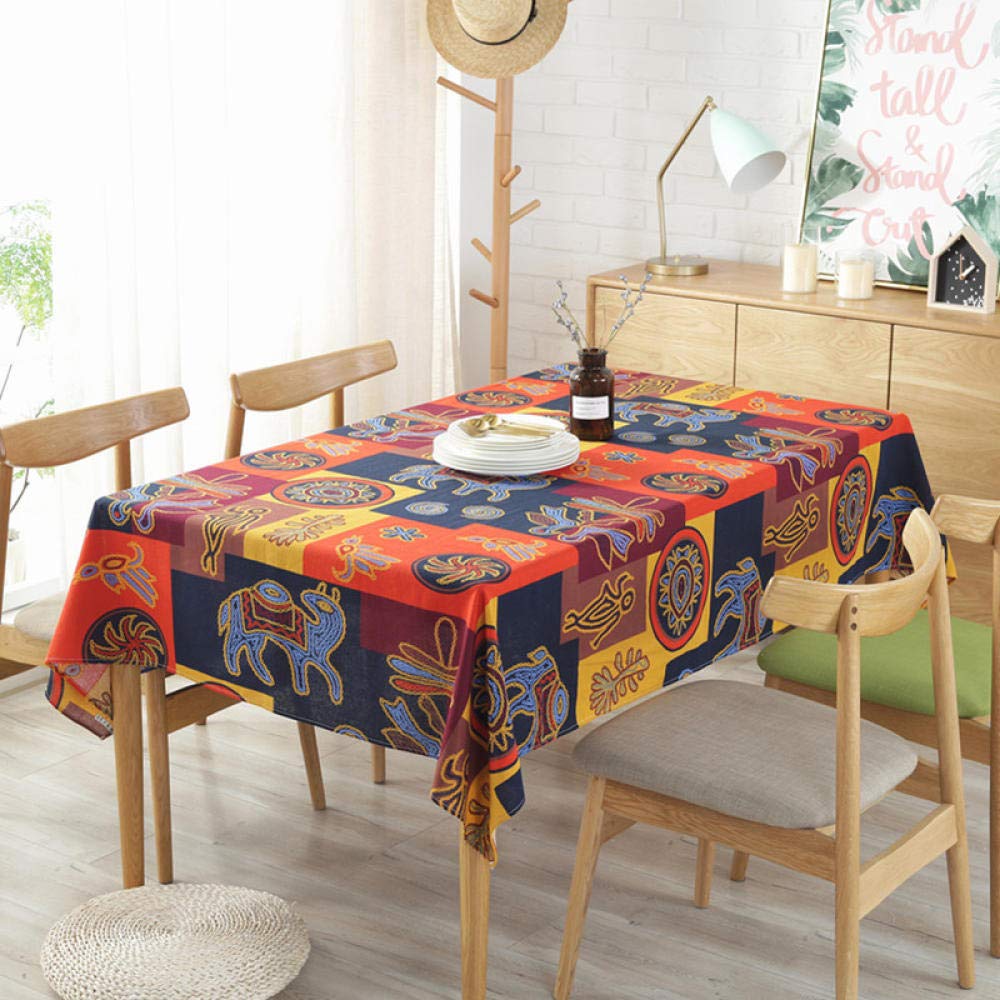 Nappe de table coton lin lavable pour protéger votre meuble en bois