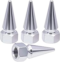 Vista 1 de 4 tapas de vástago de válvula de neumático con forma de pinchos, tapa de aluminio para vástago de aire de automóvil, cubiertas universales a prueba
