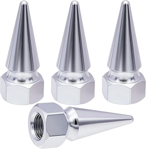 4 tapas de vástago de válvula de neumático con forma de pinchos, tapa de aluminio para vástago de aire de automóvil, cubiertas universales a prueba