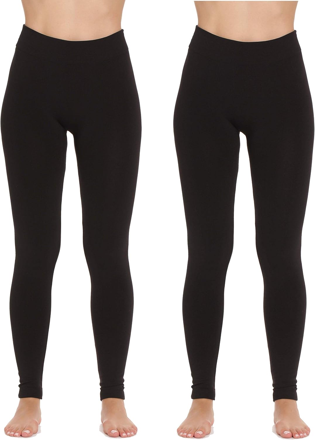 Just Love Fleece Lined Seamless Leggings for Women High Waist (Pack of 2)