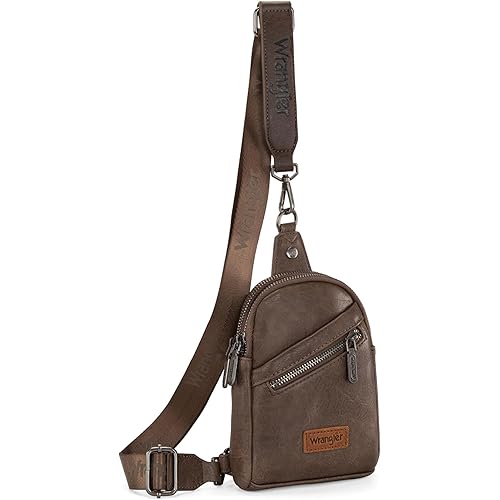 Wrangler Small Sling Bag for Women Crossbody Bags Fanny Pack Chest Bag Purse