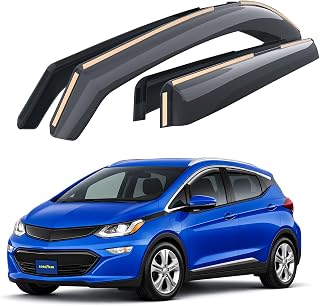 Goodyear Shatterproof in-Channel Window Deflectors for Chevrolet (Chevy) Bolt EV 2017-2023, Rain Guards, Window Visors for Cars, Vent Deflector, Car Accessories, 4 pcs - GY008020