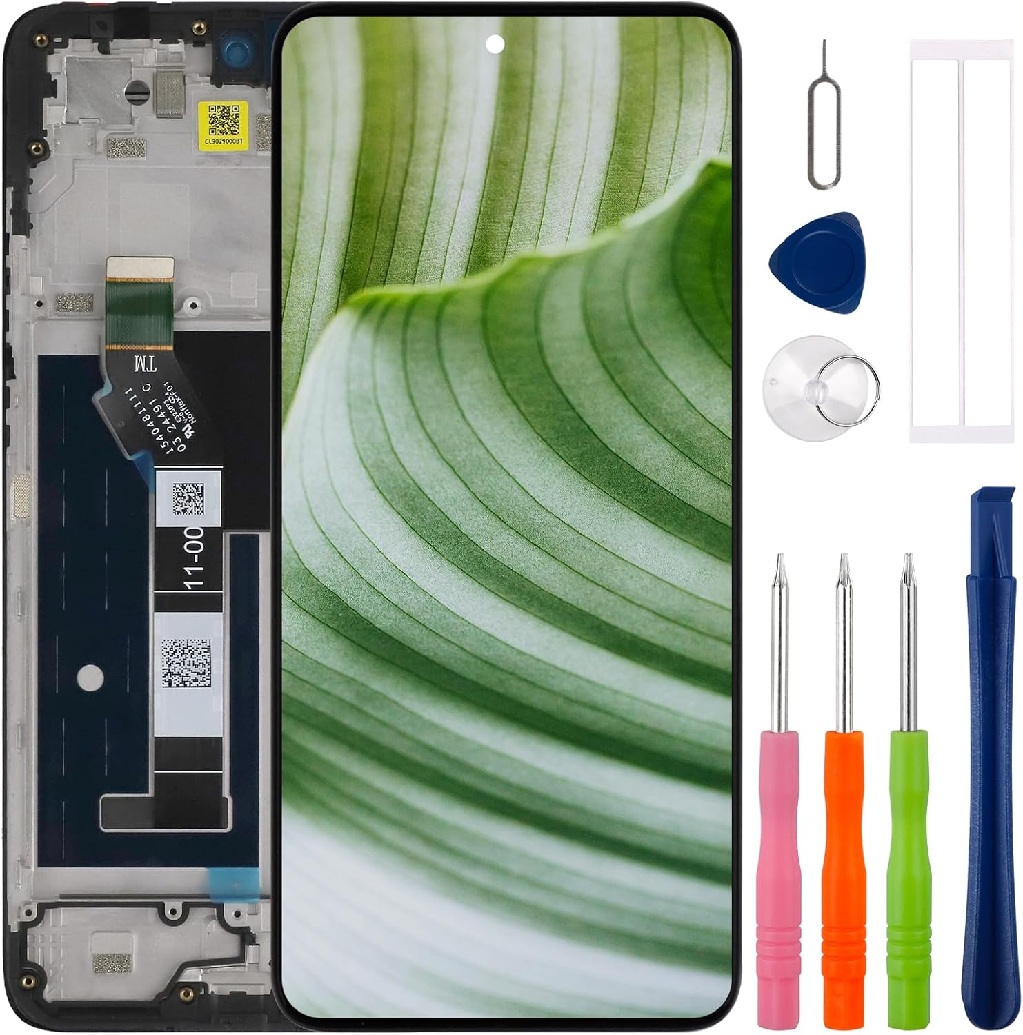 [with Frame] SWARK New LCD Display Replacement for Moto G 5G 2025 Touch Screen Digitizer Assembly Replacement with Upgraded Repair Tools Kit-Black