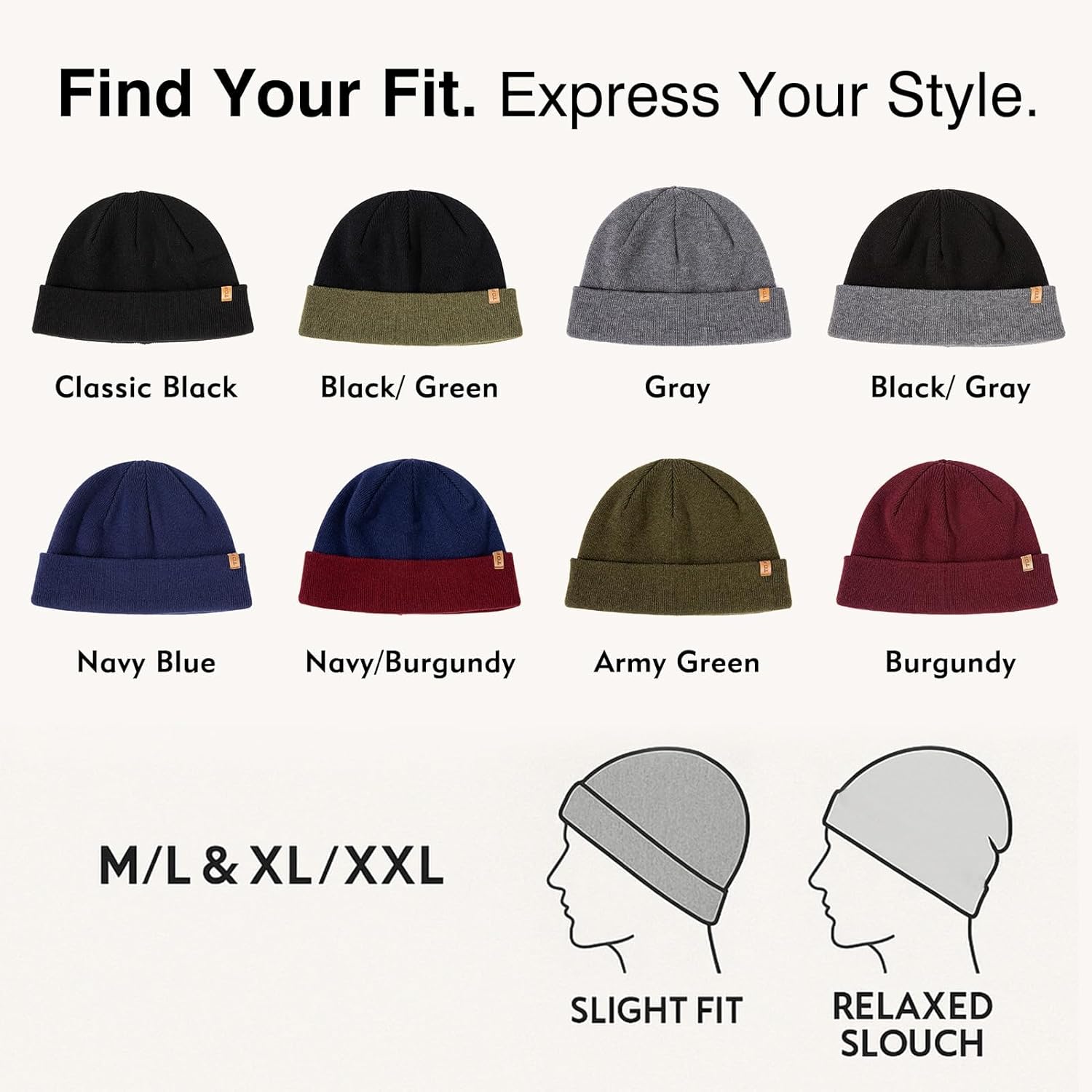 TOP-EX PolarWool™ Merino Wool Fisherman Beanie - Dual Layer Knit Hat with Two Styles for Large Heads - Image 6