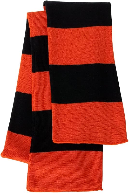 Sportsman - Rugby Striped Knit Scarf - SP02 - Orange/Black