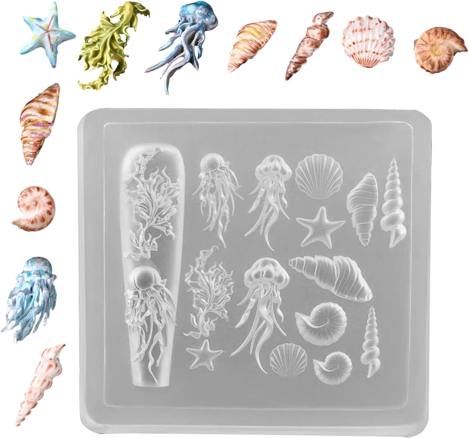 Nail Charm Molds Silicone | Epoxy Resin Decoration,Nail Carving Decor Mould,Jewelry Making Tools for Epoxy Resin Jewelry Making Home Decoration Crafts