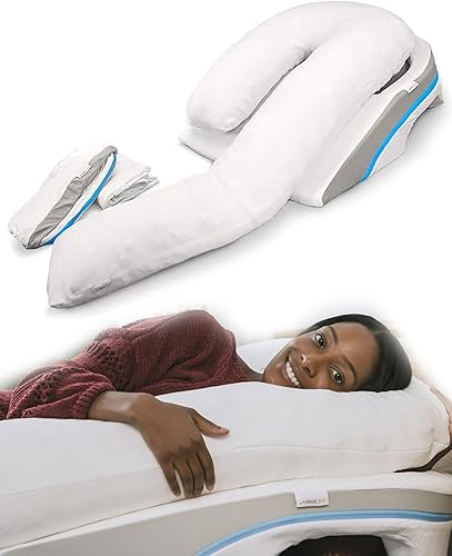 MedCline Sistema de almohada de cuña y cuerpo con fundas adicionales, comodidad para dormir en el lado derecho o izquierdo, grado médico, tamaño