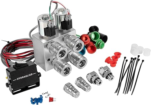 Miniatura 6 de Kit de multiplicador hidráulico válvula de colector divisordesviador SCV con acopladores y accesorios de control de caja de interruptor convierte 1