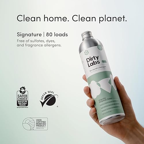 Vista 15 de Dirty Labs Aroma característico Detergente bio-líquido para ropa 32 cargas (8.6 onzas líquidas) Hiperconcentrado Alta eficiencia y lavado