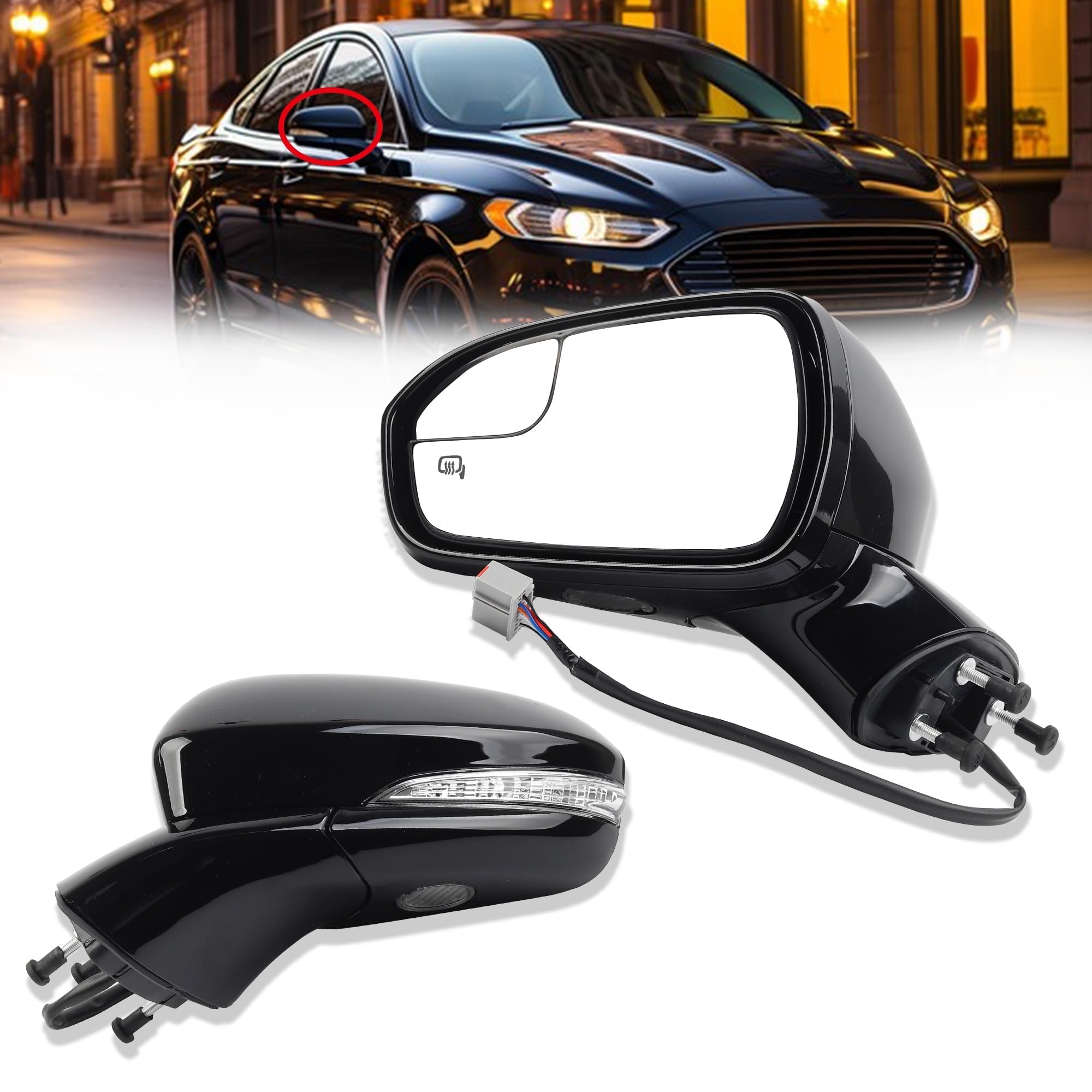 Amazon.com: Dasbecan Left Driver Side Power Door Mirror Compatible