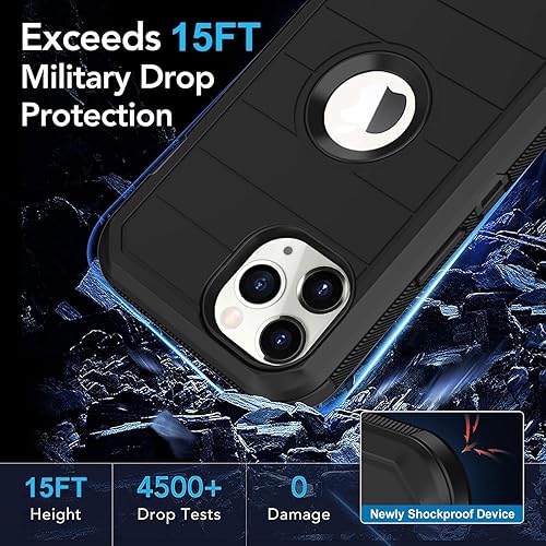 Miniatura 5 de Funda para iPhone 11 Pro Max, con protector de pantalla integrado, protección contra caídas, cuerpo completo, resistente a prueba de golpes, a