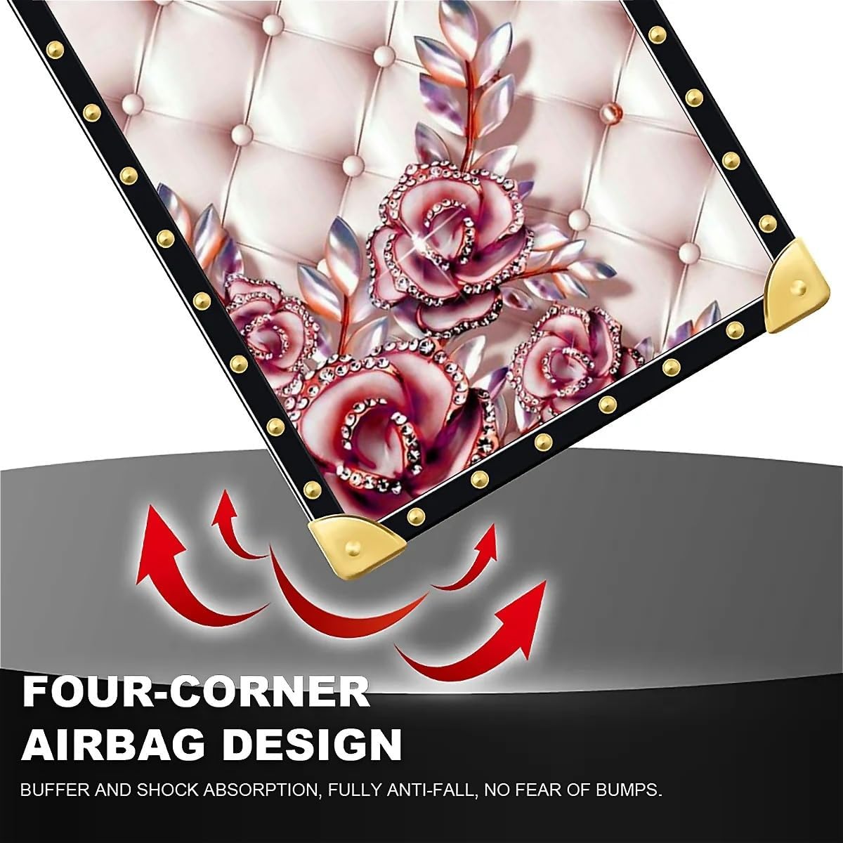 Case Compatible with iPhone 16 Pro Max Case,Luxury Soft TPU & Hard PC Back for Girls Women,Shockproof Protective Cover,Butterfly Diamond - Image 7