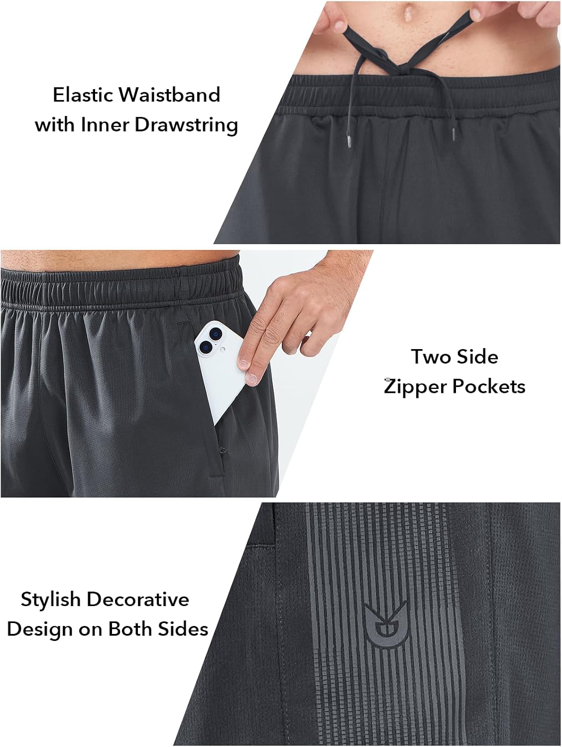 NORTHYARD Men's 10" Athletic Shorts Basketball Workout Gym Lightweight Quick Dry Shorts with Mesh & Zip Pockets