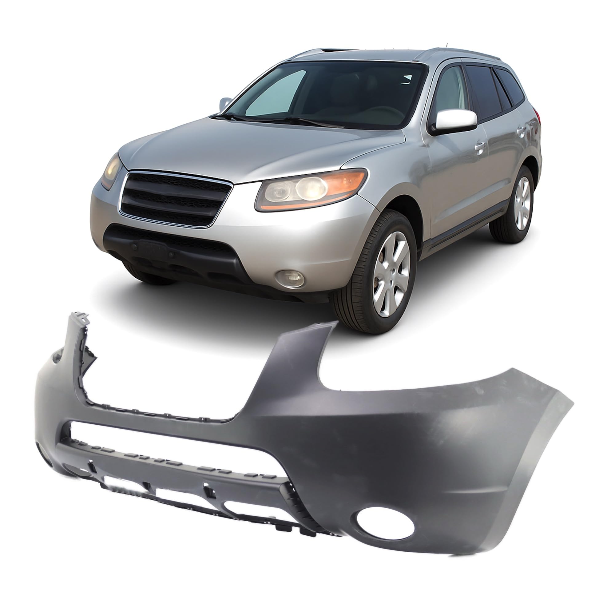 FitParts Compatible with Hyundai Santa Fe 2007–2009 Front Bumper Cover