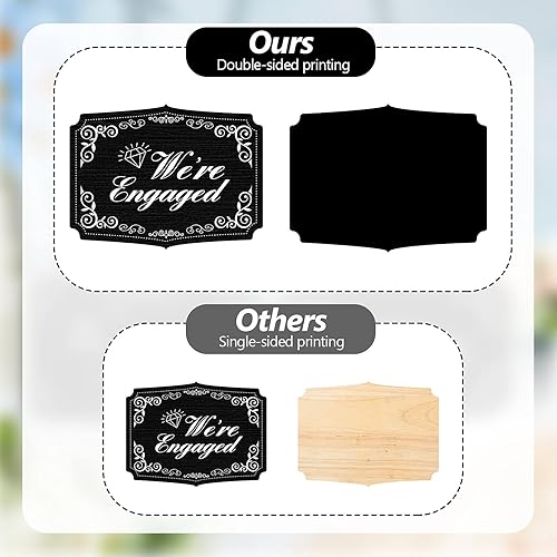 Miniatura 3 de Letrero de compromiso con texto en inglés "She Said Yes" (She Said Yes) - Letrero de compromiso para fiestas de compromiso, decoraciones de madera